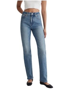 Madewell The '90s Straight Jean Blue Enmore Wash Size 25 #2131